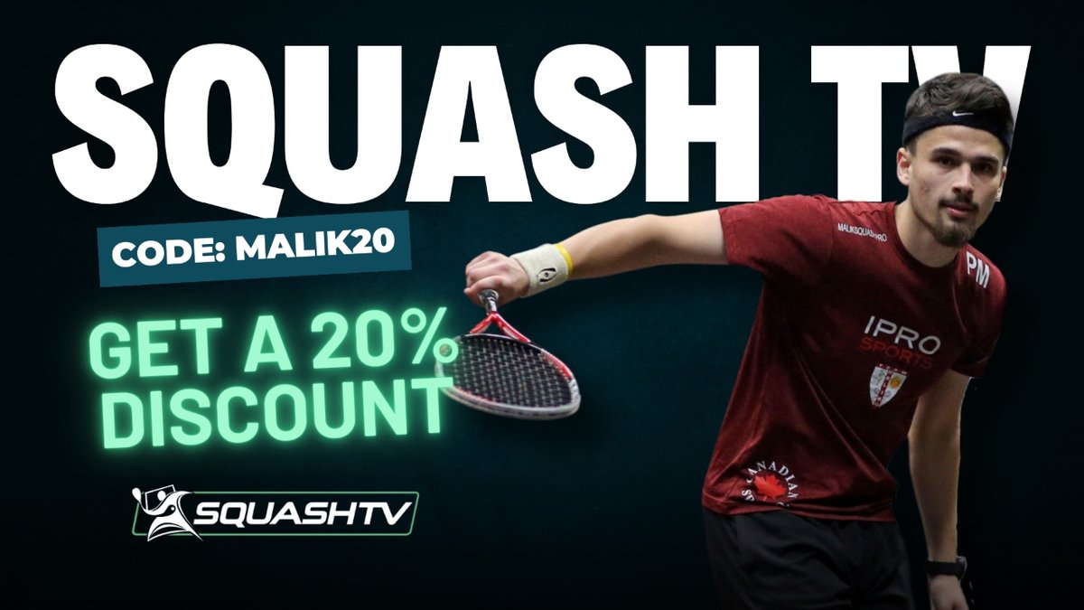 Great news! 📺

Team Malik, the unstoppable squash family just scored a smashing deal on SquashTV! Get a whopping 20% off when you use code MALIK20. Dive into the action and join us on court! 🔥