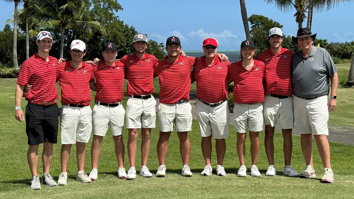 UGAGolf's tweet photo. Creasy, van Wyk Lead Bulldogs to First Tournament Title of the 2023-24 Season

📰: https://t.co/JIdxMcy5eL

#AGNB ⛳️ #GoDawgs https://t.co/m0JfIN0An6
