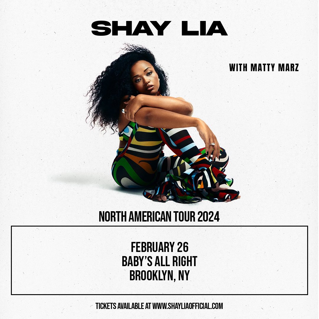 February 26th!!! I’ll be accompanying #shaylia at @BabysAllRight 🤍🫧🧹 - Get your tickets here 🤍 - seetickets.us/event/shay-lia…