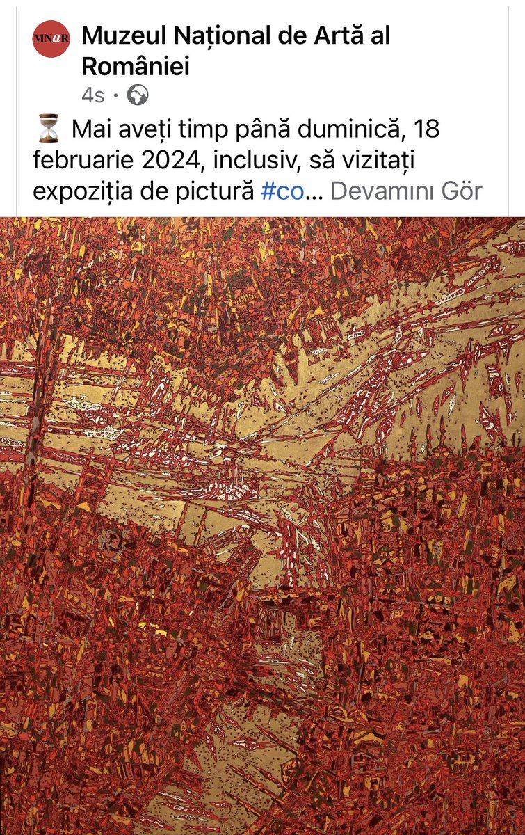 affrotr's tweet photo. ⏳ Mai aveți timp până duminică, 18 februarie 2024, inclusiv, să vizitați expoziția de pictură #contemporană „Devrim Erbil: Istanbulul de ieri şi de azi”, deschisă în Sălile Kretzulescu (acces Str. Valter Mărăcineanu). Program 🗓️ miercuri - duminică, intervalul orar 10.00-18.00. https://t.co/FXLgxOLzlg