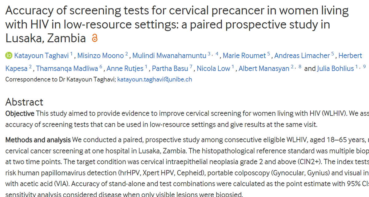 In our study among WLHIV in Zambia, screening with  HPV, VIA and portable colposcope missed 23% of all CIN2+ lesions. 
When no lesions are visible during colposcopy, a biopsy may still be necessary! Important in clinical settings and research on screening test accuracy.