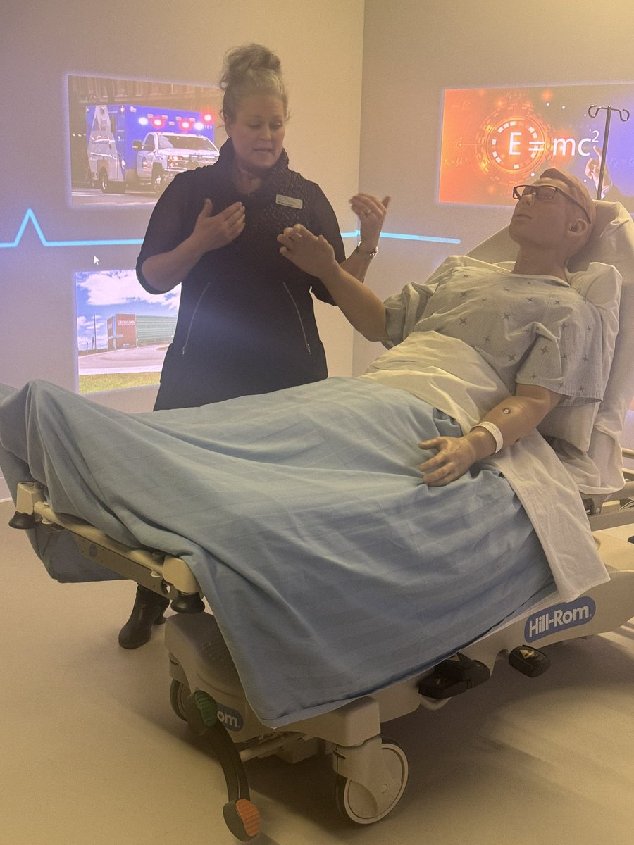 Touring the new Lab <a href="/Georgiancollege/">Georgian College</a> and it is amazing. This fellow is run by AI and he is SO REAL. Great investment in Nursing students by the Barrie Community #nursing #AI