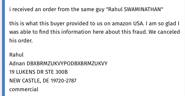 GlobalExpressL2's tweet image. Here’s the address in New Castle Delaware that this scammer uses!

#rahulswaminathan #scammer