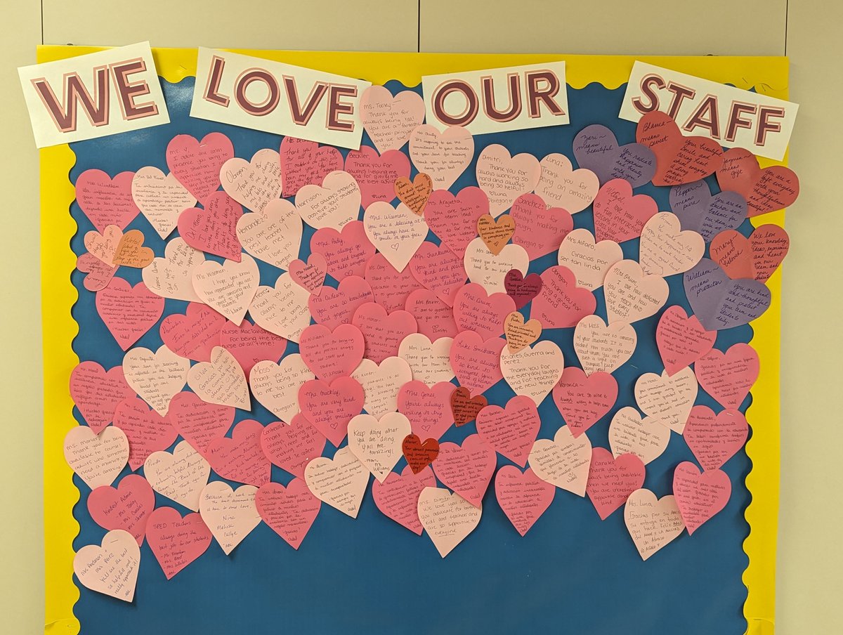 We are spreading the love at Porter El! Staff members have written words of encouragement and gratitude to co-workers. Check it out! #ncisd #PES_Eagles