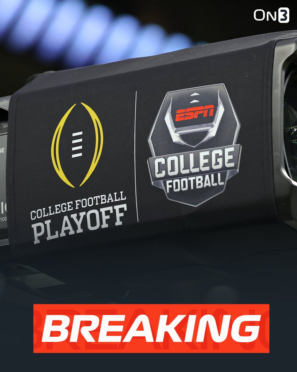 On3's tweet photo. NEWS: ESPN and the College Football Playoff have reached a 6-year, $7.8 BILLION media rights extension for the expanded playoffs, @AndrewMarchand reports🤯

https://t.co/q1Sqg6uVqI