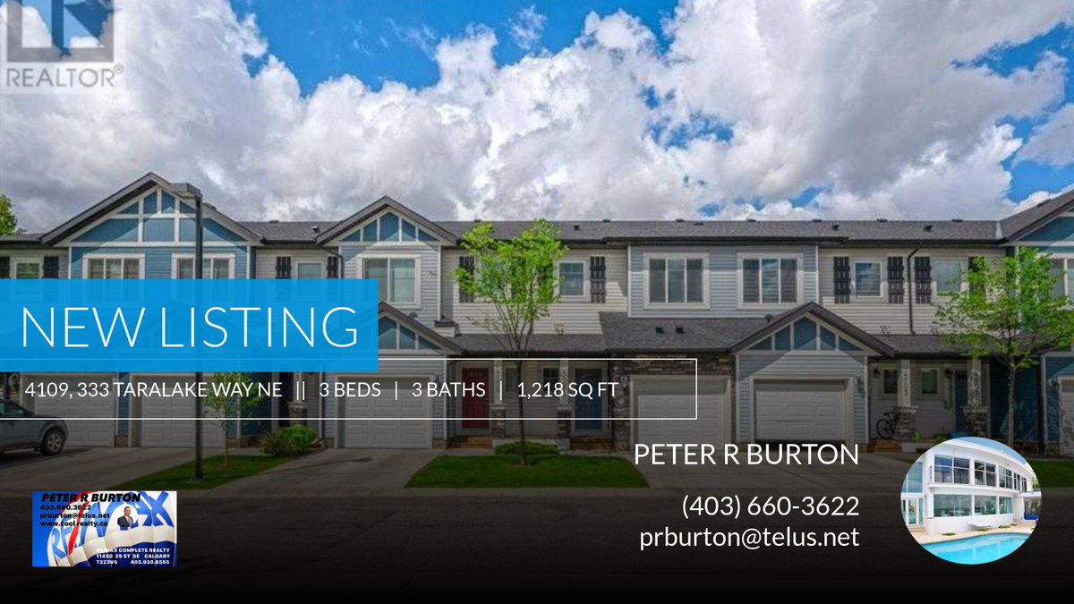 PETERRBURTON's tweet photo. 📍 New Listing 📍 Take a look at this fantastic new property that just hit the market located at 4109, 333 Taralake Way Ne in Calgary. Reach out here or at (403) 660-3622 for more information

PETER R BURTON  RE/MAX COMPLETE REALTY... https://t.co/aBJASZoon4 https://t.co/xy3qbf19RJ