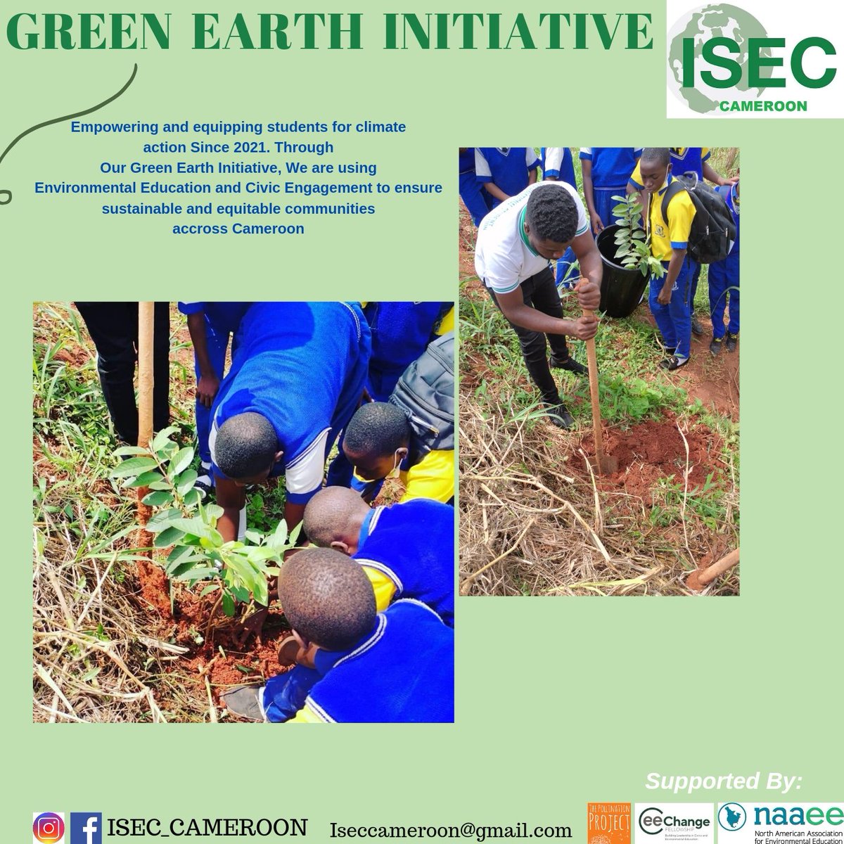 With our Green Earth Initiative, we're committed to fostering sustainable and equitable communities across Cameroon. 

Using Environmental Education and Civic Engagement to champion #climateaction with young people at the forefront.