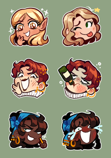 LkyBlkCatXIII's tweet photo. I've been admittedly HORRIBLE at uploading the commissions I finished (just very busy these days, sorry guys <,3) but some more bobas, this time @Lapalci 's dnd group, as well as a surprise gift for them 💕 https://t.co/U314svif9Z