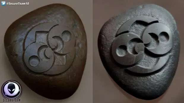 ScienceboyJack's tweet photo. Have you guys ever heard of the Roswell stone? Perfectly smooth round edges inside the cuts when looked at from a high powered microscope. The design itself might play an effect into the magnetic properties possibly. Quite the enigma👀🧠#history #geology #lostscience #Roswell #Aliens https://t.co/9LhRyewk4o…