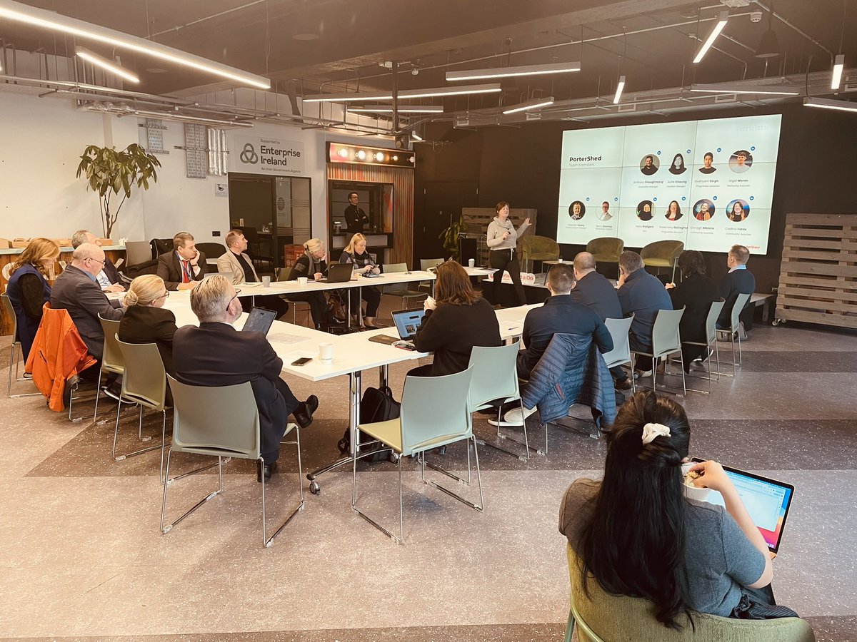 Today @portershed played host to the monthly @GalwayChamber council meeting. Thank you @roe_gal, @Barry_Dooney @ANTHONYSHAUGHS & @realaoifecheung for opening & facilitating the session! Exciting times in Galway. #Housing #Transport #Talent
