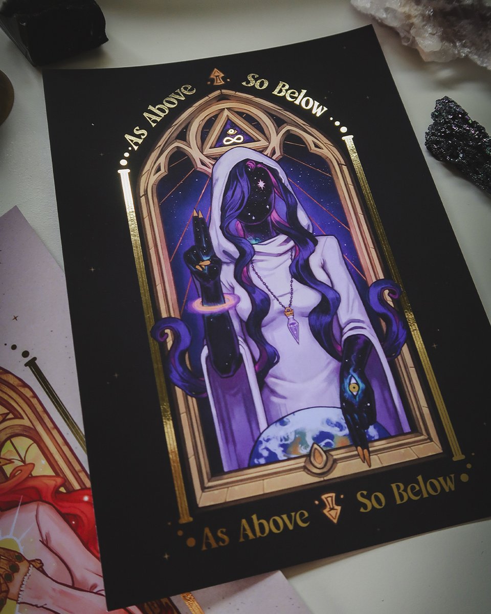 Zarimoth's tweet photo. @JW_Arte ¡Buenas! Soy Zarimoth, una artista canaria y estaré en el Pabellón 4, AH 47 con ilustraciones místicas y prints espirituales, ¡venid a descubrirlas!🔮✨ https://t.co/zTzaVFQDCc