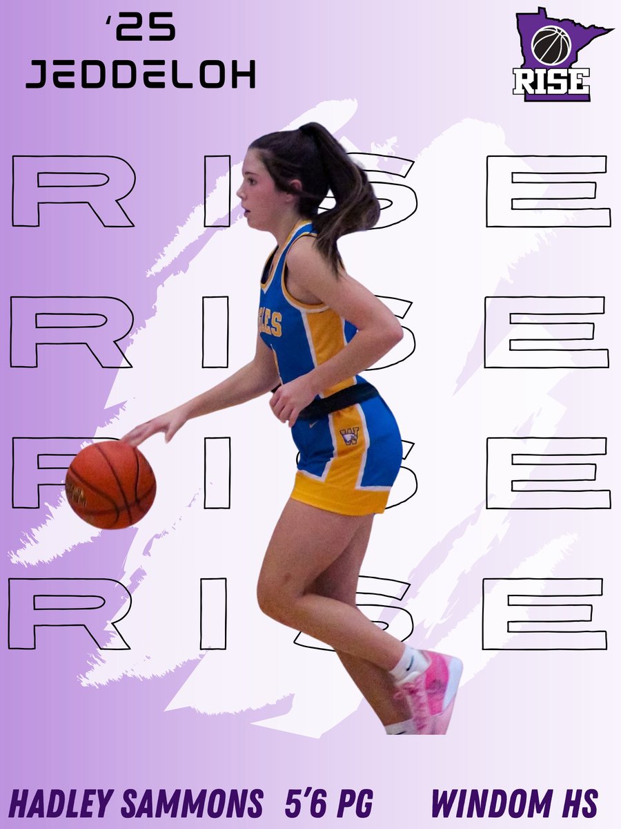 MNRiseGirls's tweet photo. Introducing our 2025 MN Rise Jeddeloh Team:
#2 @Hadley71670653 of @windom_gbb https://t.co/rUxmad63lZ