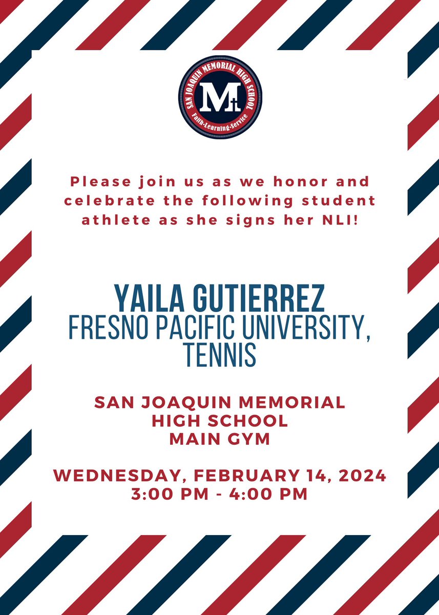 Attention everyone! Please join us tomorrow Wednesday, February 14, 2024 at 3 PM! 🙌🏼💙❤️ Spread the word and we hope to see you there. #athletics