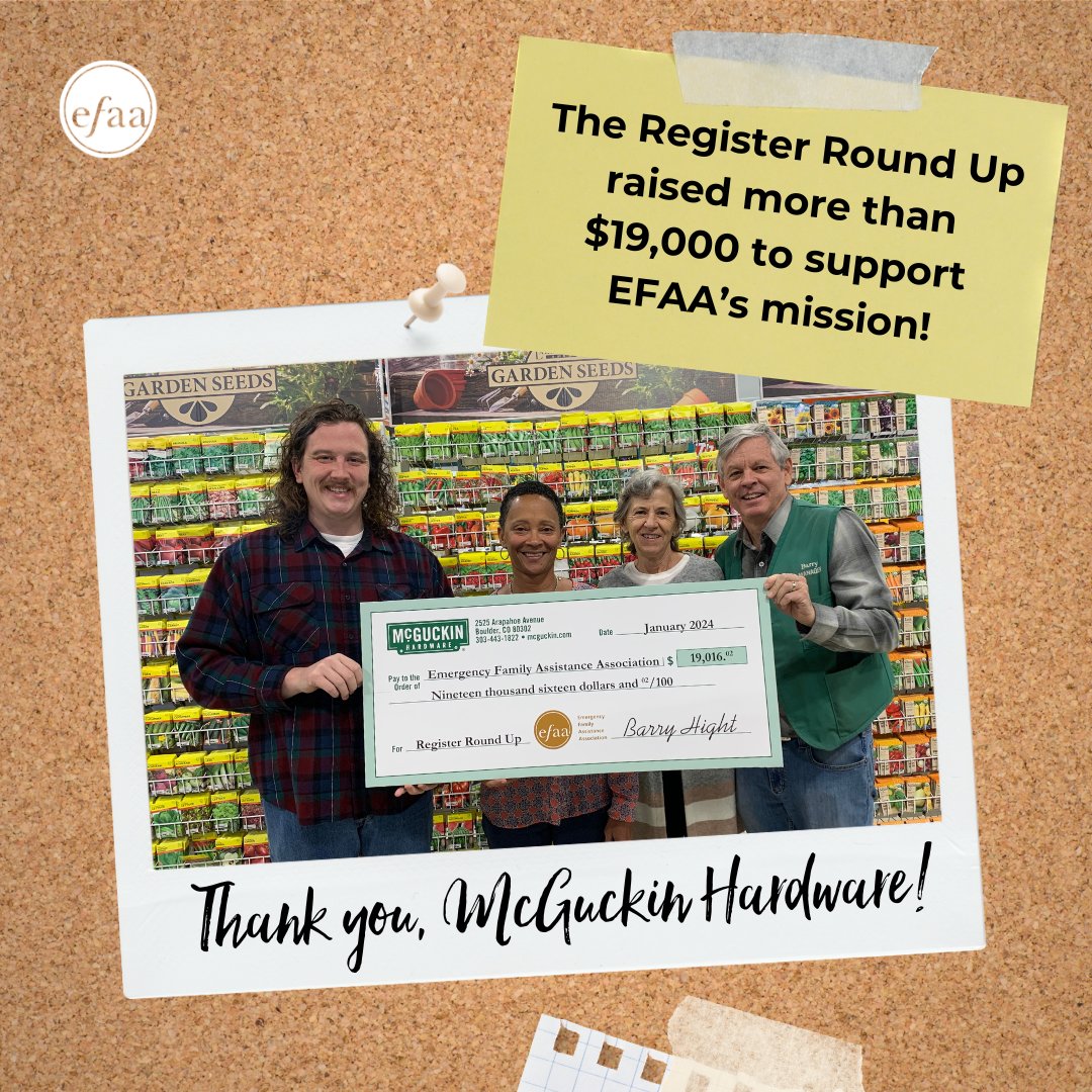 So many generous people rounded up their change this holiday season – and it’s going to help us make change.   

Thank you to <a href="/McGuckins/">McGuckin Hardware</a> and everyone who invested just a little in our work to help families thrive. It makes a huge difference. 💛