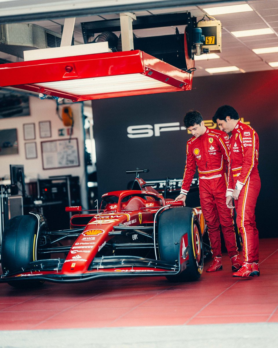 ScuderiaFerrari's tweet photo. Good day to launch an F1 car 😎 https://t.co/Wvnn72iR9v