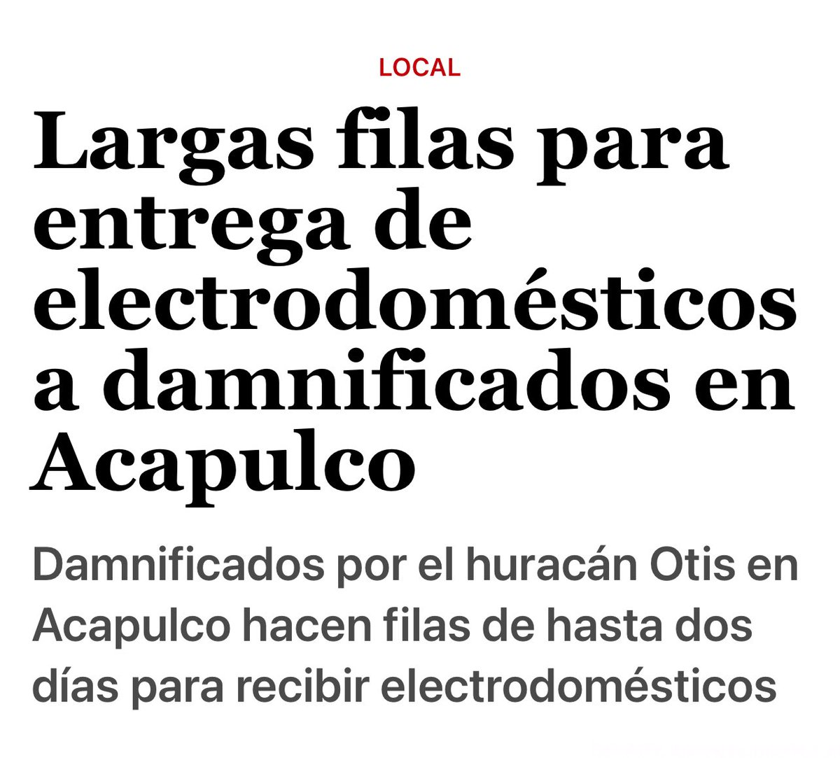 Una tristeza ver a tanto damnificado por #OTIS en Acapulco. Ya +3 meses y no pueden acabar. Más aún, que muchos salgan con sus cosas agradeciendo al P. Es un manejo electoral tramposo, cuando la ayuda en realidad es de los impuestos de todos los mexicanos, incluso de ellos mismos