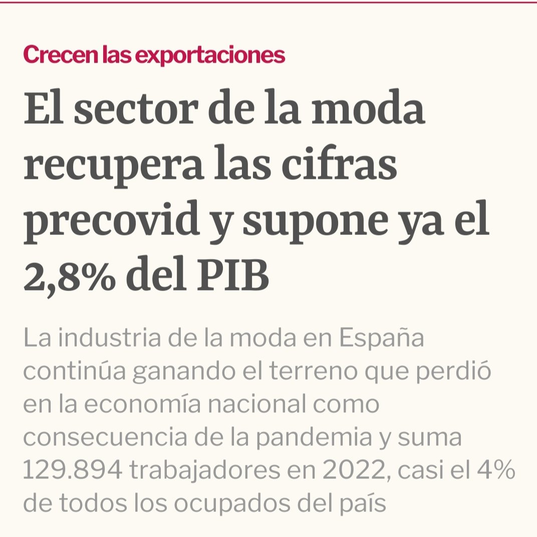 pirata_sabio's tweet image. ¿Aficionados? Vd., mejor que nadie, sabe de la importancia del sector en el PIB nacional y de los miles de puestos de trabajo que genera todo lo que se mueve alrededor del mundo de la moda

#ModaDeEspaña  #MarcaEspaña