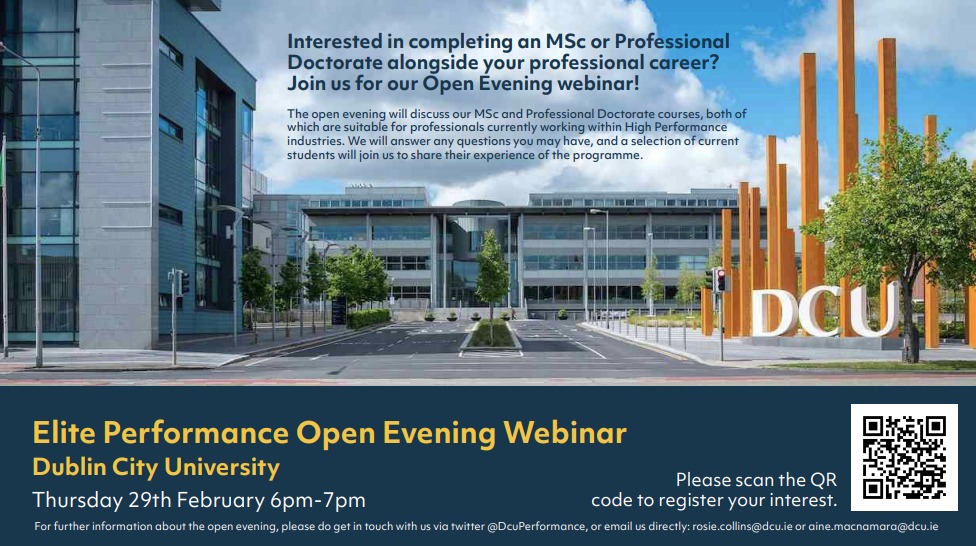 🚨FINAL CALL! 🚨 MSc and Professional Doctorate in Elite Performance 'open evening' Thursday 29th Feb (6pm-7pm GMT) ▶️Outline of both programmes ▶️Opportunity to discuss with current students Please register using 👇link forms.gle/kU9wfKXackJ9zR…