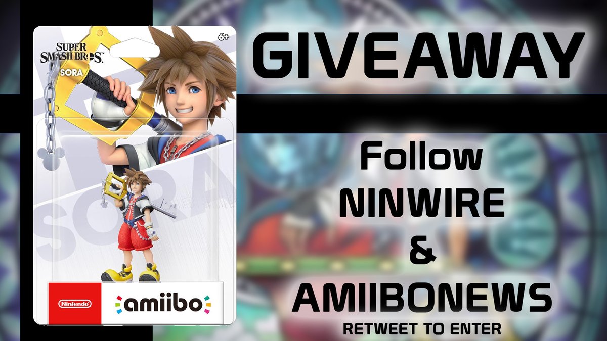 One last Smash amiibo, one last giveaway! Win a Sora amiibo from Amiibo News and @NinWire! Follow both and retweet to enter. Winner selected 2.16. One additional winner for every 1000 entries! Good luck!