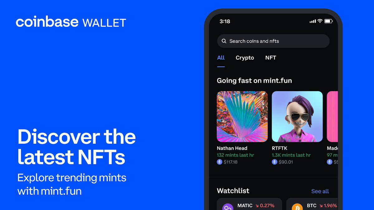 Trending NFTs for sale? Look no further. Now you can discover the most popular and trending NFT mints on the Explore tab of your app. Powered by @mintdotfun.