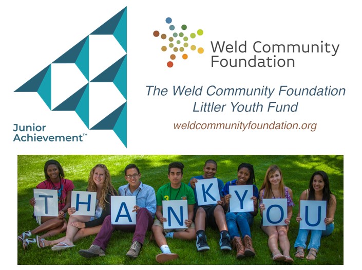The @JARockyMountain team serving Weld County would like to thank @CommFoundGWC for their continued belief in the JA mission. In 2023, JA received $20,000 through the Littler Youth Fund in support of our K-12 programs--helping us impact more than 6,800 Weld County students!