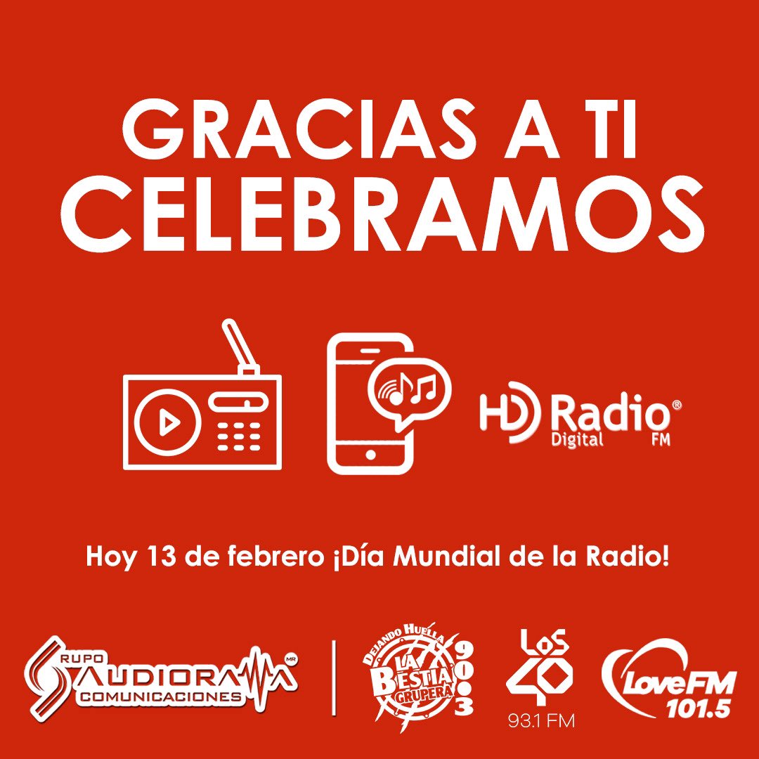 Gracias a ti celebramos #diadelaradio #ConectadosContigo #SomosRadio