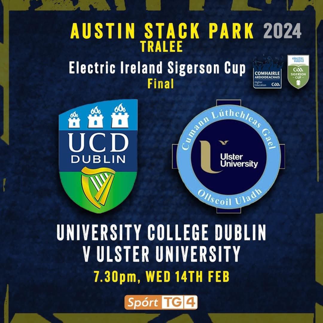 Best of Luck to Ulster University especially our Senior Player Ronan Boyle and team management Barry Dillon &amp; Paul Rouse in the Sigerson Cup Final tomorrow night!