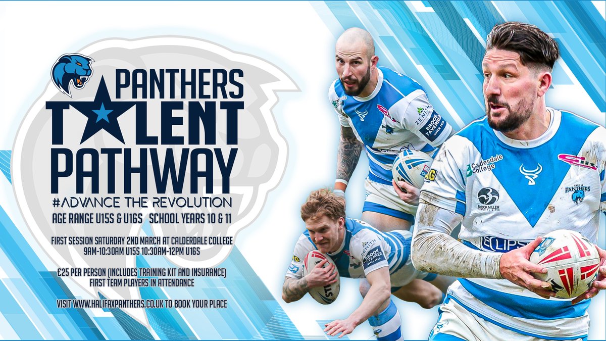 PANTHERS TALENT PATHWAY LAUNCHED 🔵⚪️🐾

This new initiative for U15s and U16s will see the club building further foundations to establish a direct route for local players to develop and represent the first team in the future

halifaxpanthers.co.uk/panthers-news/…

#BWO #PanthersTalentPathway