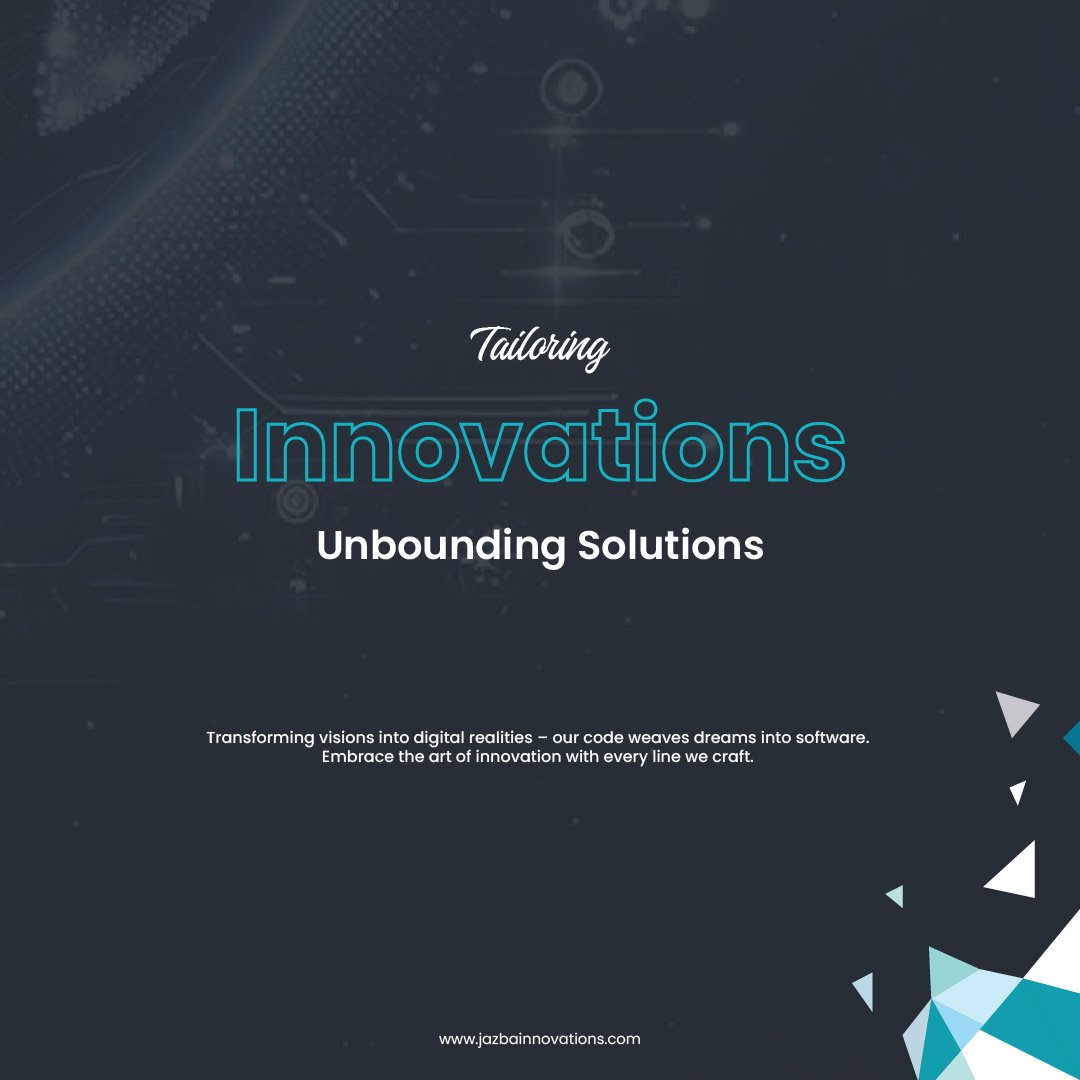 JazbaInnovation's tweet photo. Embrace the art of innovations with every line we craft🪄 @JazbaInnovation 🎆💻

#softwaredeveloper #programming #letsconnect #transformvisionintoreality #coding #codinglife #jazbainnovations https://t.co/83tbIMO2Wm
