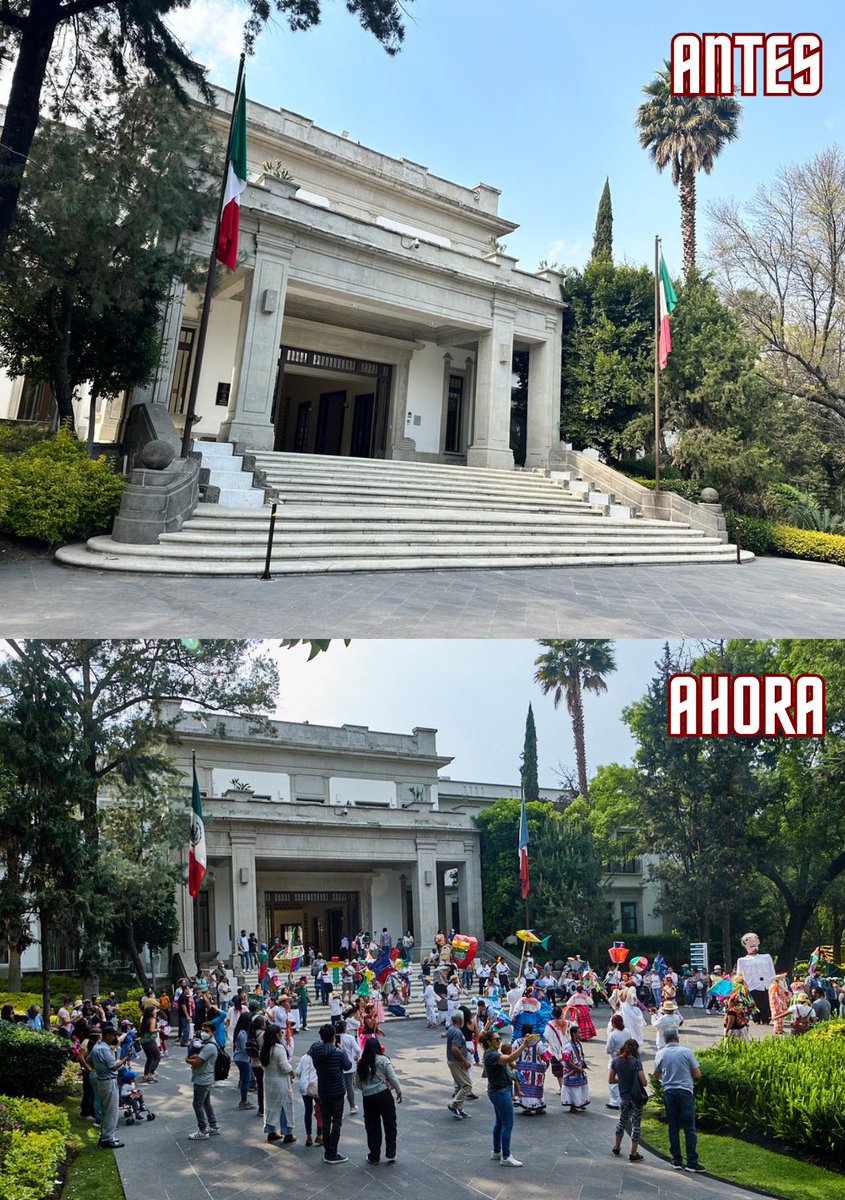 Los Pinos 🌲🌲🌲

De residencia presidencial

A tianguis de barriada donde los visitantes se roban hasta las nochebuenas

Mientras López Obrador se gasta más de 6 millones de pesos mensuales en Palacio

Y esto no lo quieren vender como logro?

Tantita seriedad ❌🤣

#SomosRedd