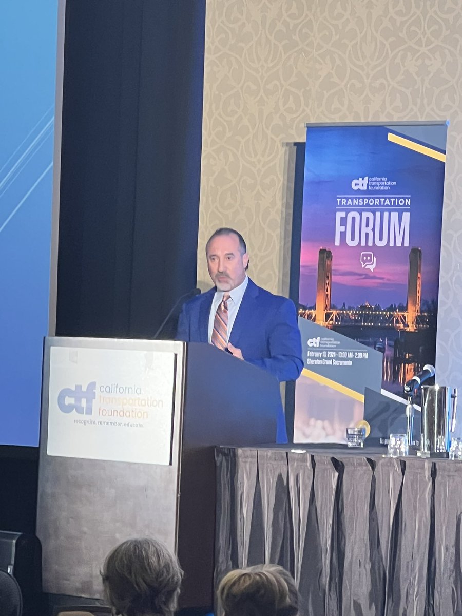 TranspoMarnie's tweet photo. Hearing from @CaltransHQ Director @Tony_CTDirector again continuing with the message that safety and reducing fatalities for drivers and workers is top priority for the department. @CTFCharity #CTfforum https://t.co/UV3hrRJyix