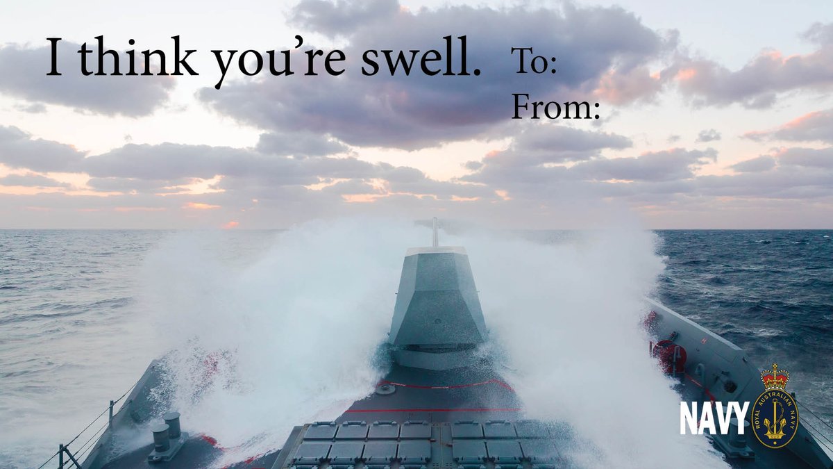 💌 Happy Valentine's Day from #AusNavy! 🥰 ❤️ Looking for that perfect  Valentine's card, we've got you covered! Tag your Valentine or tell us your  best Valentine's Day line below ⬇️, image size:1200x675