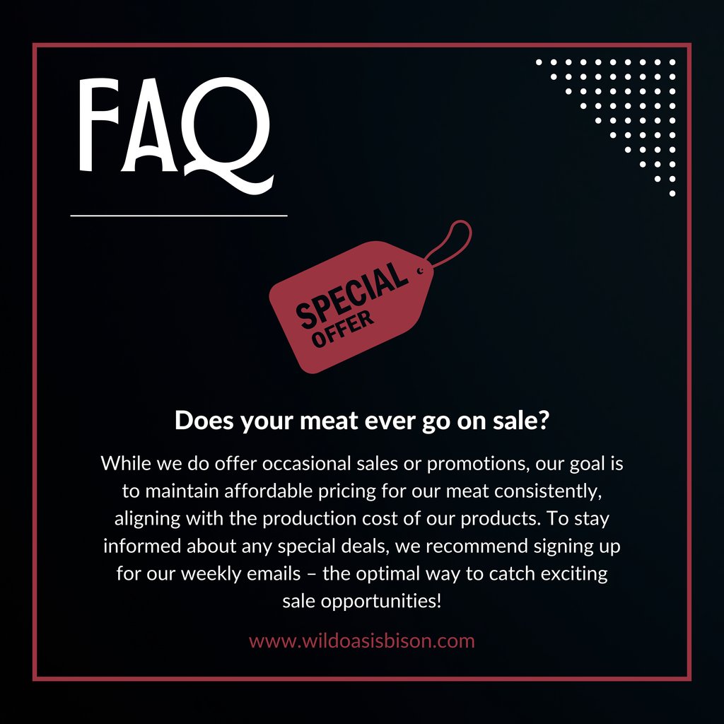 WildOasisBison's tweet photo. FAQ answered ✔️ Transparency between our business and customers is our number one priority. If any questions pop in your head, leave them in the comments below and we'll be sure to answer them for you! https://t.co/9vSAqZR3sK