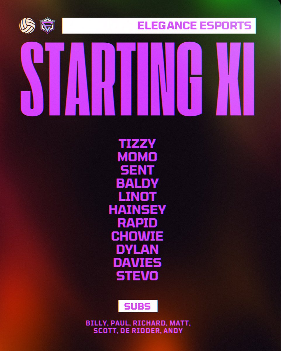 👉 𝗧𝗘𝗔𝗠 𝗡𝗘𝗪𝗦

A big reaction is needed from the boys tonight with 4️⃣ games to be played. 

🆚: <a href="/BingusEsports/">BINGUS ESPORTS</a> 
⏰: 20:00

🏆
🆚: <a href="/TrueFootball_XI/">TrueFootball</a> 
⏰: 20:30

🆚: <a href="/TheDarkAngelsEs/">The Dark Angels eSports</a> 
⏰: 20:45

🆚: <a href="/HeverAthletic/">Hever Athletic</a> 
⏰: 21:15 

#EleganceEsports #WeAreElegance