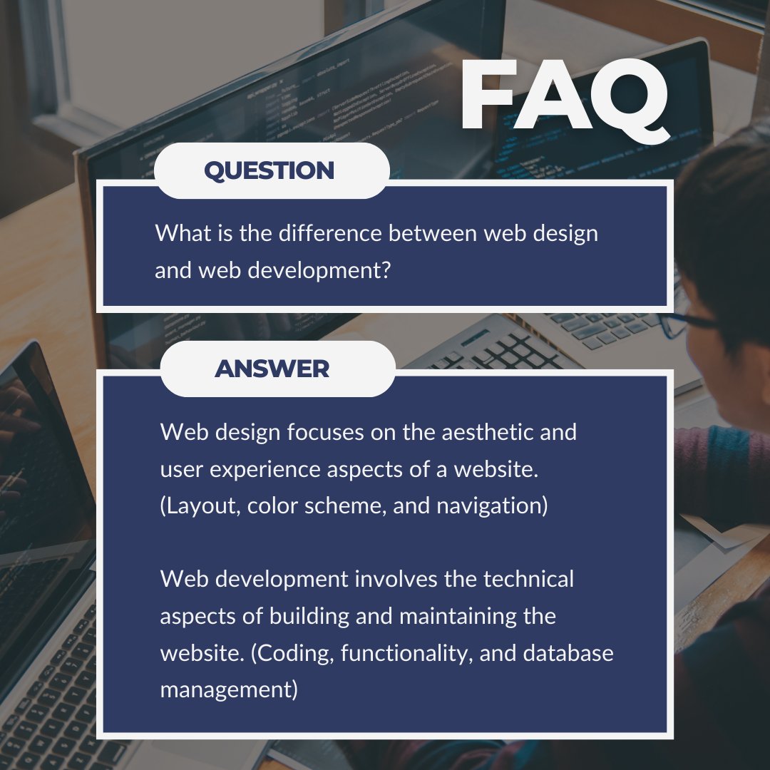 liquidsg's tweet image. Wondering about the difference between web design and web development? Let us break it down for you!  💻  ⭐ #WebDesignVsWebDevelopment #FAQ #LiquidStudioGroup #lsgmarketing #marketingagency #laredotx
