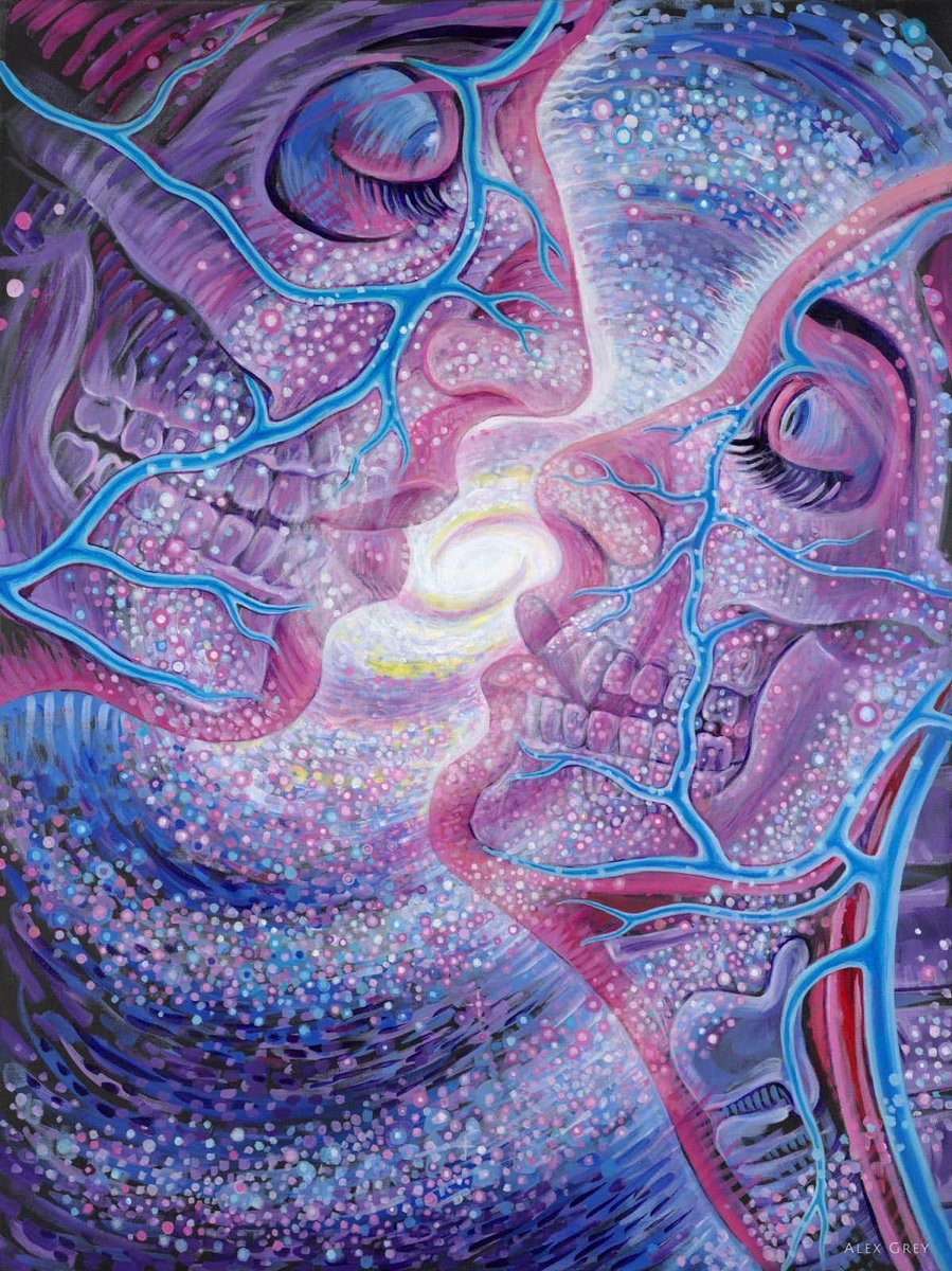 alexgreycosm's tweet photo. Love is not an aberration, ⠀
or the brief bumping together ⠀
of meaningless molecules... ⠀
Love is the fabric and foundation ⠀
of every manifest thing.⠀
The visible universe is an ornament ⠀
of a seething boundless net of Love.⠀

Cosmic Lovers, 1987 https://t.co/S4GrMMwOv1