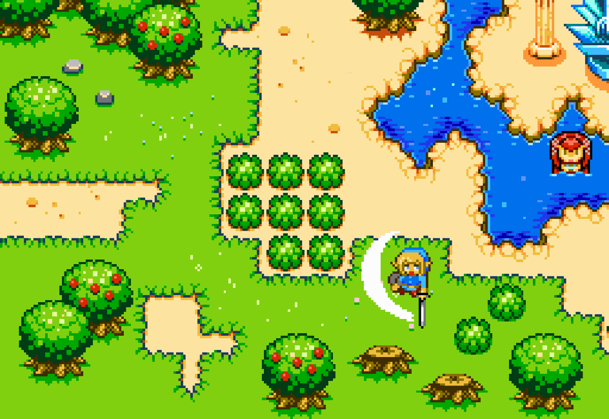 Alisuca3's tweet photo. I can't believe I never posted the finished version of lake hylia for #hyruleredrawn... I was hospitalized when the project ended, never saw the finished thing until now. I was so proud of this tileset too!!
#pixelart #ドット絵 #픽셀아트 #zeldafanart https://t.co/HhFqHV7Ct3