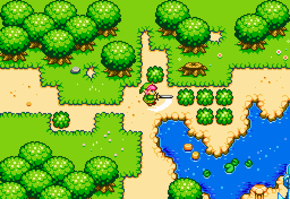 Alisuca3's tweet photo. I can't believe I never posted the finished version of lake hylia for #hyruleredrawn... I was hospitalized when the project ended, never saw the finished thing until now. I was so proud of this tileset too!!
#pixelart #ドット絵 #픽셀아트 #zeldafanart https://t.co/HhFqHV7Ct3