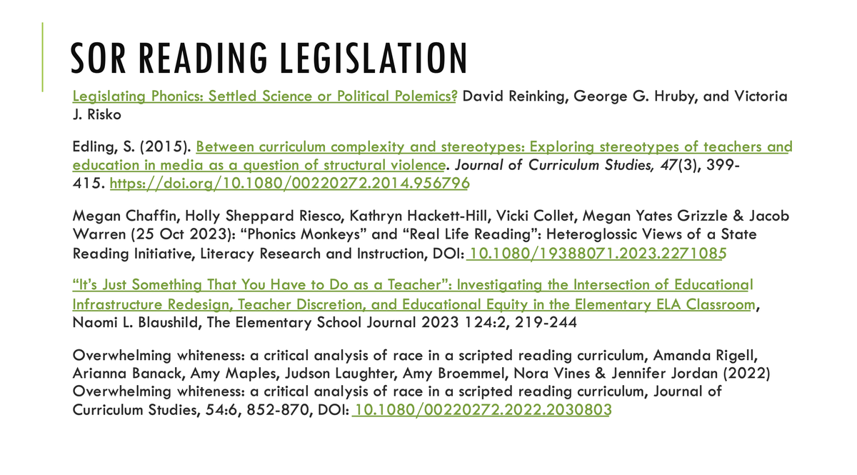 SOR reading legislation is based on a lie and harming students and teachers; the growing research base shows this