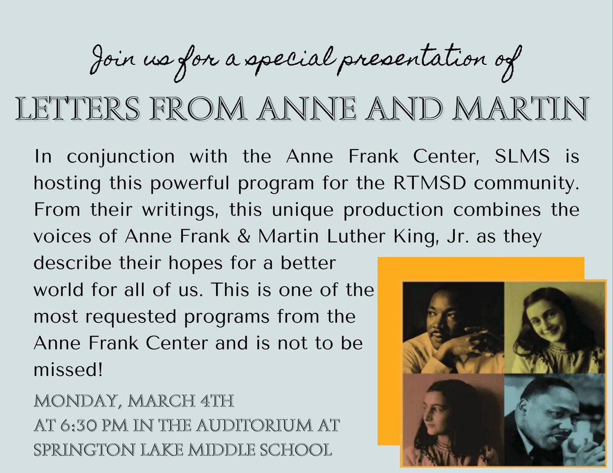 MARK YOU CALENDAR FOR THIS SPECIAL PRESENTATION
ALL members of the <a href="/RoseTreeMedia/">Rose Tree Media School District</a> community are invited to attend.
See you at 6:30 PM on 03/04/24.