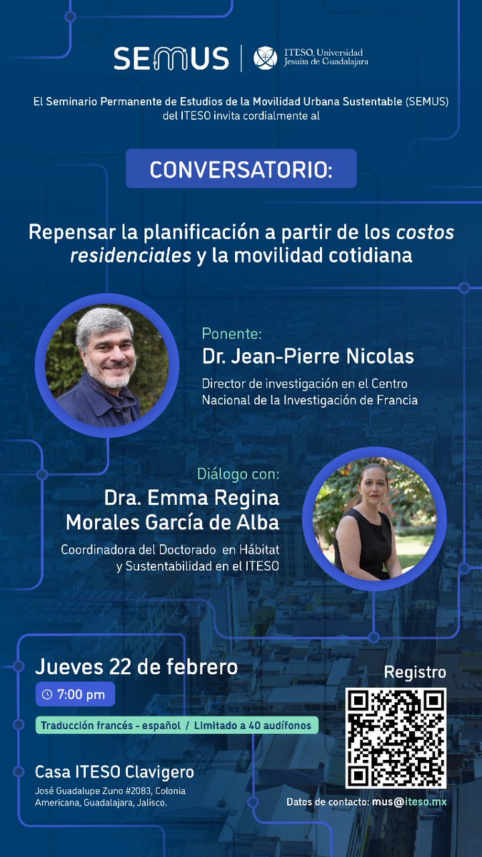 Tenemos que repensar la vinculación entre la vivienda y la movilidad, no se pierdan este conversatorio.