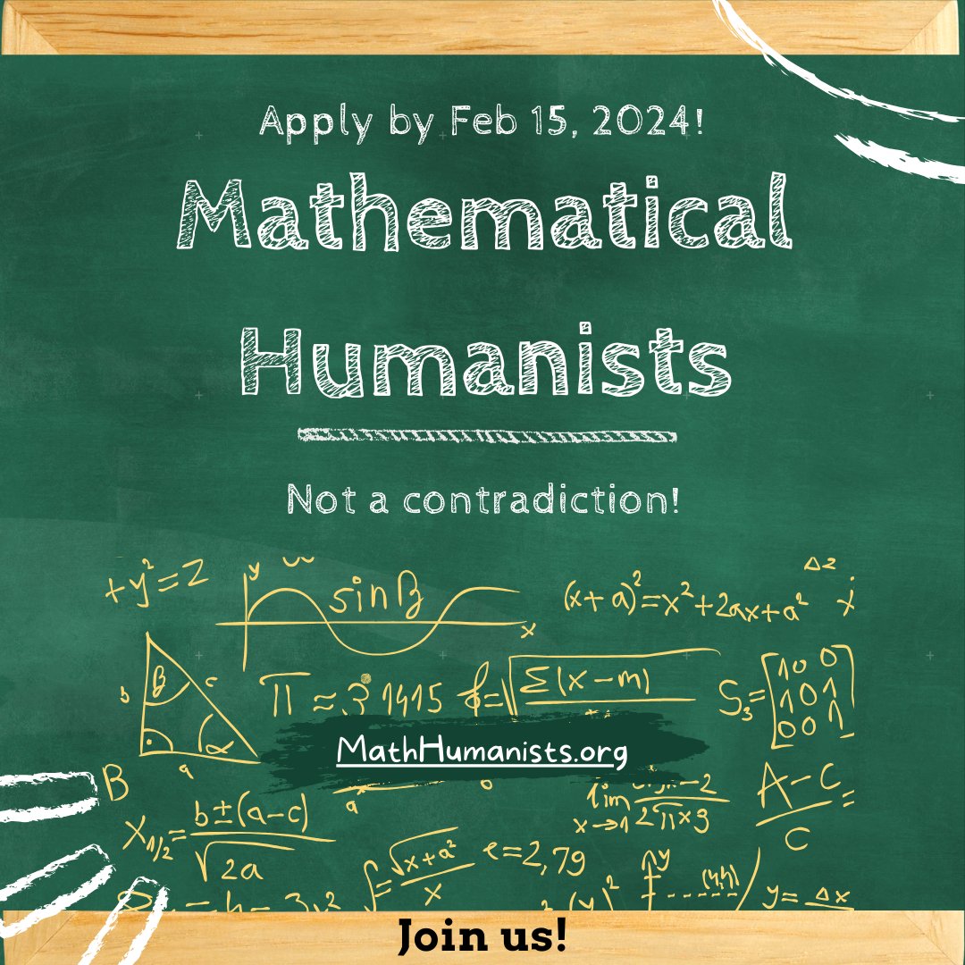 Want to better understand #DH methods? Learn either #stats (Aug 3-5, 2024) and/or #NetworkAnalysis (Aug 10-12, 2024) for humanistic research. Apply by Feb 15!  Learn more at: mathhumanists.org

#digitalhumanities <a href="/LibsDH/">ADHO Lib & DH SIG</a> <a href="/DHandLib/">dh+lib</a> <a href="/ADHOrg/">ADHO</a> <a href="/achdotorg/">Association for Computers & the Humanities</a>