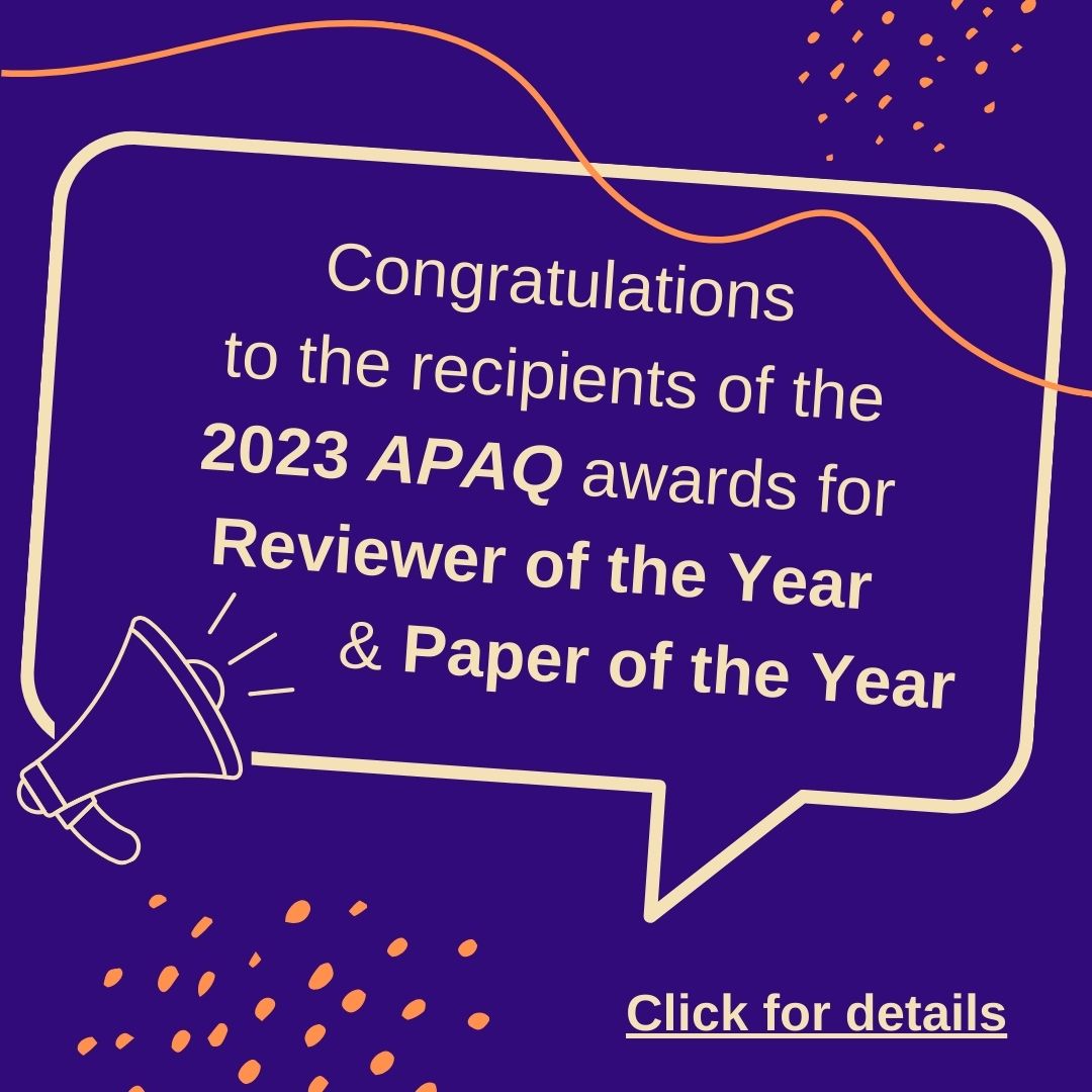 Adapted Physical Activity Quarterly (@apaqjournal) on Twitter photo Congratulations!
APAQ's 2023 Reviewer of the Year - @emrichie11 and Paper of the Year - <a href="/BassettGunter/">Rebecca Bassett-Gunter</a> and colleagues.
Thanks for your outstanding contributions to #APAQ
journals.humankinetics.com/fileasset/APAQ… Congratulations!
APAQ's 2023 Reviewer of the Year - @emrichie11 and Paper of the Year - <a href="/BassettGunter/">Rebecca Bassett-Gunter</a> and colleagues.
Thanks for your outstanding contributions to #APAQ
journals.humankinetics.com/fileasset/APAQ…