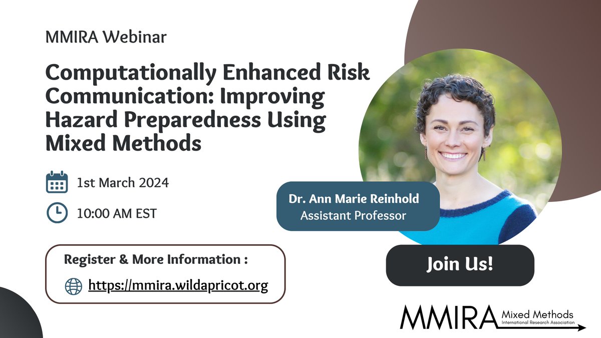 @MMIRAssociation would be thrilled to have you join us on Friday, March 1, at 10:00am EST for the first in our Spring Webinar series. No charge. Please visit mmira.wildapricot.org to register #research #mixedmethods