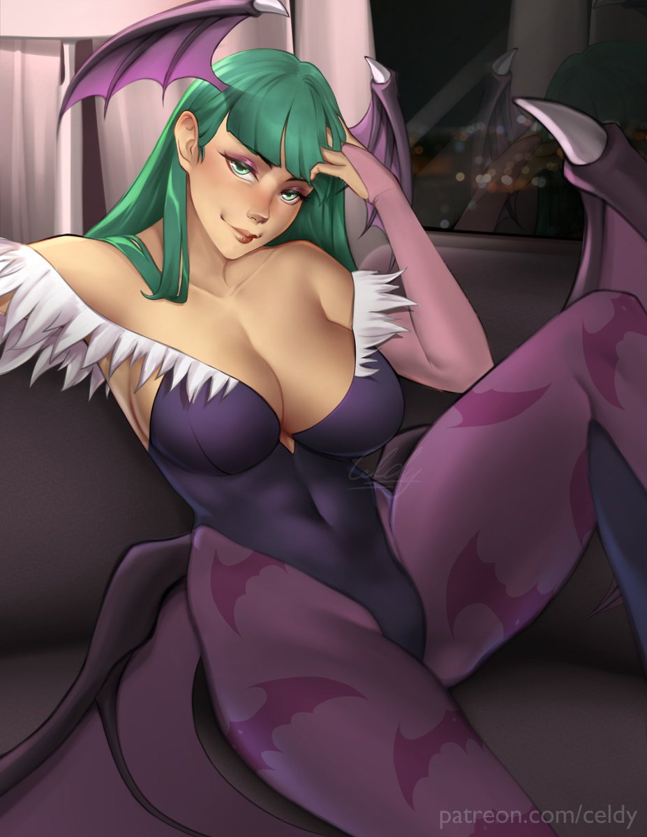 celdy13's tweet photo. finally finished my morrigan aensland fanart! hope you like it everyone! :) #morriganaensland #morrigan #Darkstalkers https://t.co/P9y7twS0YG