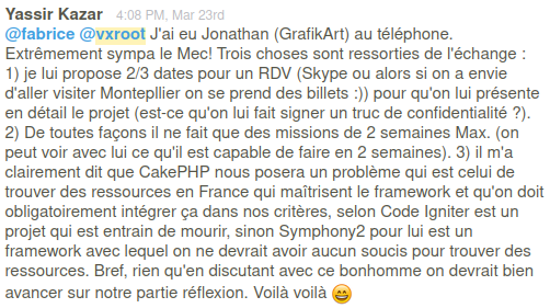 DefensiveLabv2's tweet photo. #FF @Grafikart_fr pour avoir conseillé #DefensiveLab sur le choix du Framework à choisir (Symfony2) pour le développement de #Yogosha 🙏

#Archive #Yogosha https://t.co/y3vmNtnINb