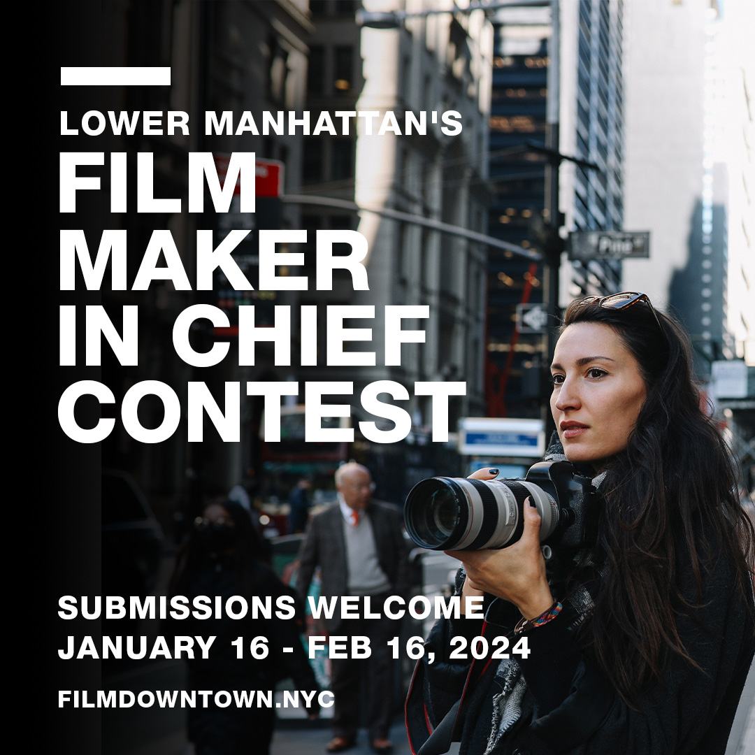 Calling NYC filmmakers! 📽️📢 How does $50K, 2-month stay in a luxury downtown NYC apt + monthly stipend sound? @DowntownNYC's offering all this & more to a creative to produce, shoot & edit a short film featuring Lower Manhattan! Deadline 2/16, APPLY: downtownny.com/filmmaker