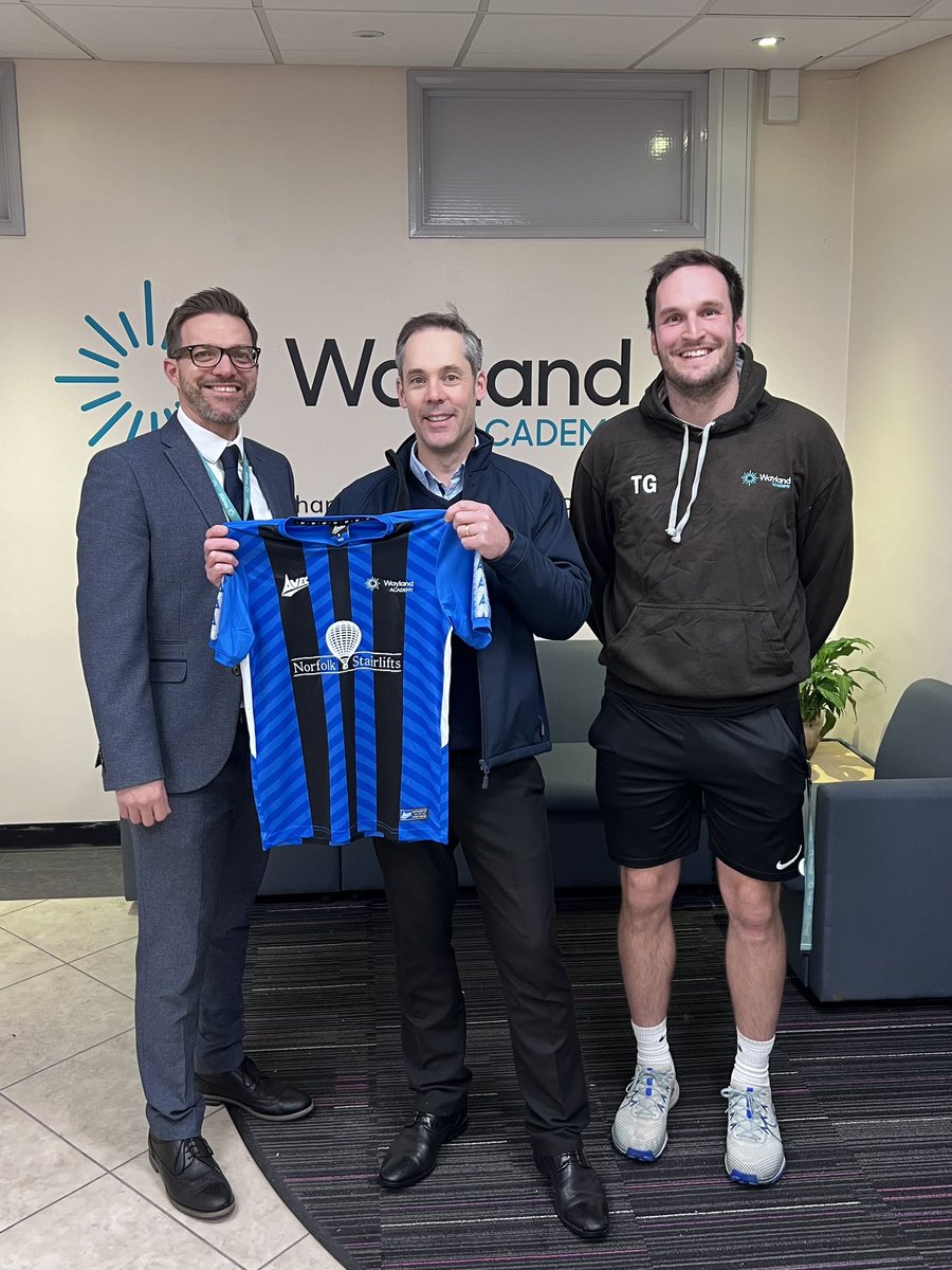 Glen Allott (@glen_allott) on Twitter photo It was lovely to welcome two of our new kit sponsors to <a href="/WaylandAcademy/">Wayland Academy</a> this afternoon. Thanks to SGK Roofing we have a new Y7/8 football kit and because of <a href="/Nstairlifts/">Norfolk Stairlifts</a> support we were able to purchase a new Y9/10 football kit. More new kits coming soon… It was lovely to welcome two of our new kit sponsors to <a href="/WaylandAcademy/">Wayland Academy</a> this afternoon. Thanks to SGK Roofing we have a new Y7/8 football kit and because of <a href="/Nstairlifts/">Norfolk Stairlifts</a> support we were able to purchase a new Y9/10 football kit. More new kits coming soon…