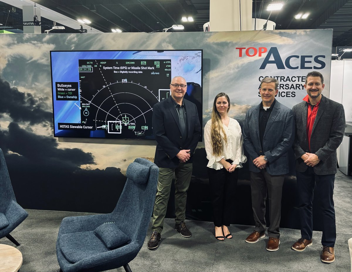 Top Aces is at the AFA Warfare Symposium in Colorado! Visit our team in booth #1203 and discover how our F-16 Advanced Aggressor Fighter is putting our F-22 and F-35 pilots to the challenge!

afa.org/afa-warfare-sy…

#AFAColorado #F16 #experiencematters #training #airforce