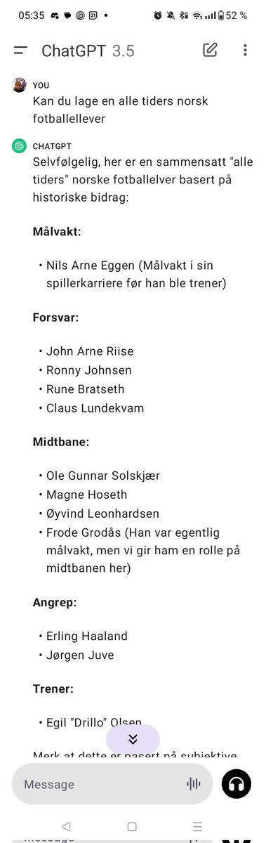 maraias's tweet photo. @fotballklubben Kunstig intelligens setter opp beste norske fotball-11er. Hvordan endte den opp med dette? Innvendinger til dens oppsett? https://t.co/r8mJDLW1pb